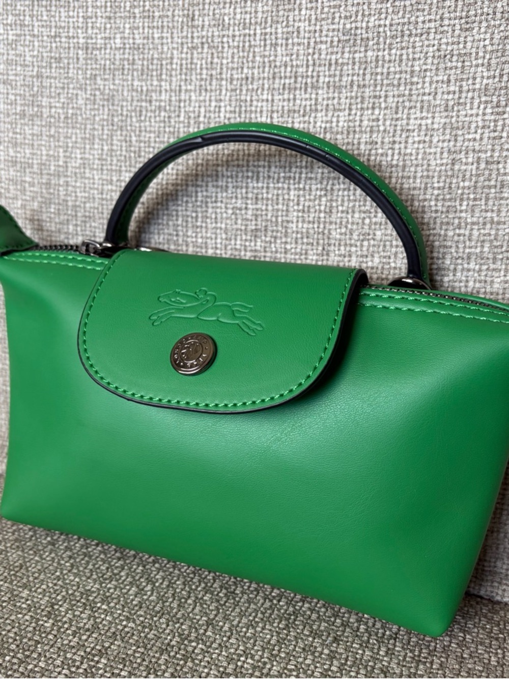 Mini Top-Handle Bag in Vibrant Green